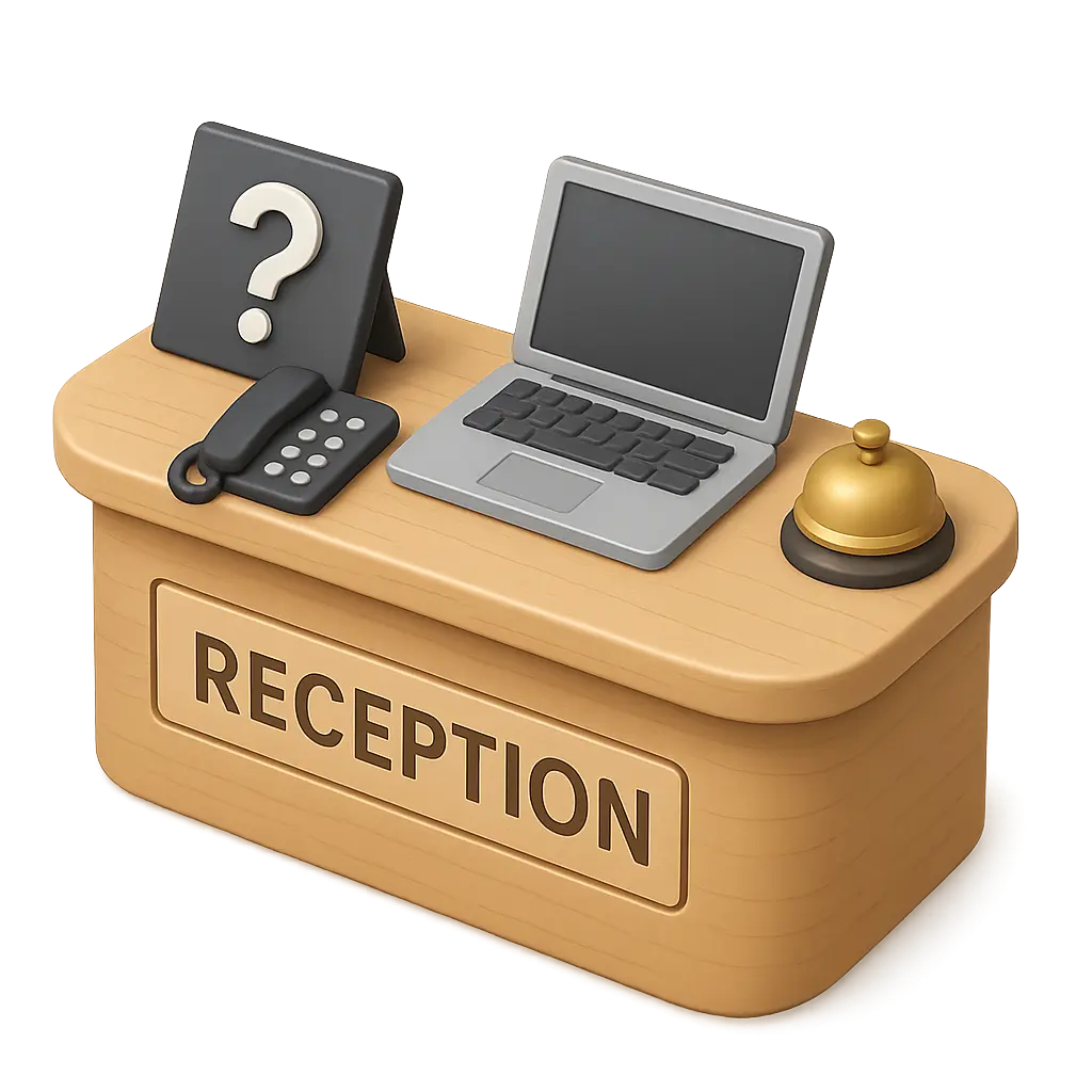 Reception desk icon